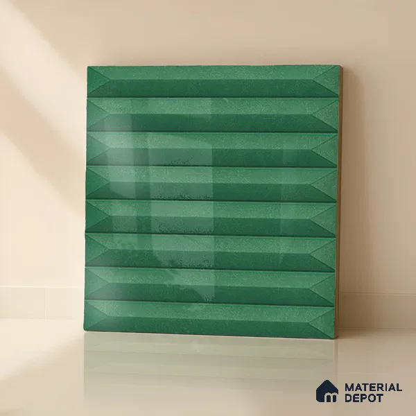 Faux Subway  Tile TL 07241 B Crayon 1002 1 ft x 1 ft Ceramic Glossy Finish - 9 mm  | 2 mm Spacer is Mandatory | Please Expect a Slight Variation of Pattern (Sample)